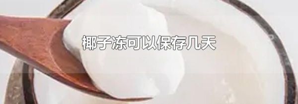 椰子冻可以保存几天