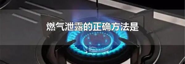 燃气泄露的正确方法是