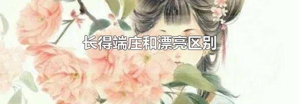 长得端庄和漂亮区别