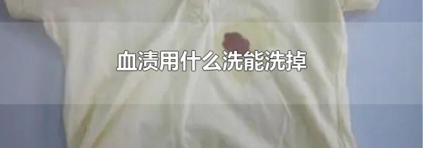 血渍用什么洗能洗掉
