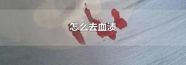 怎么去血渍