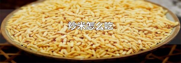 炒米怎么吃