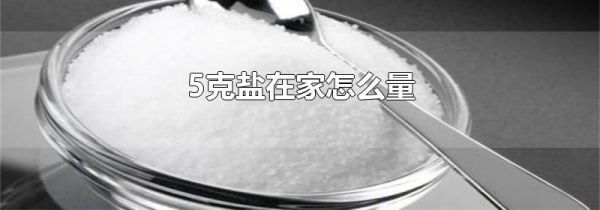 5克盐在家怎么量