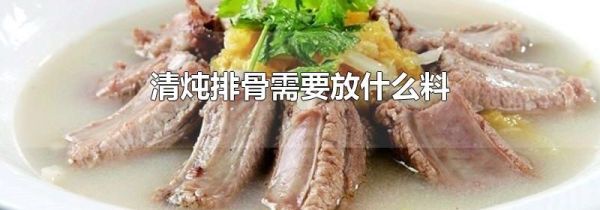 清炖排骨需要放什么料
