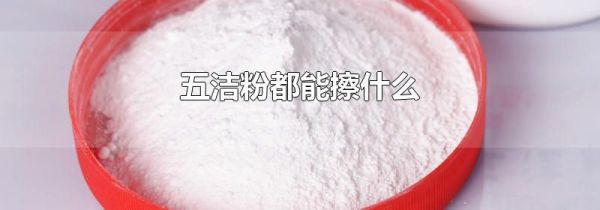 五洁粉都能擦什么