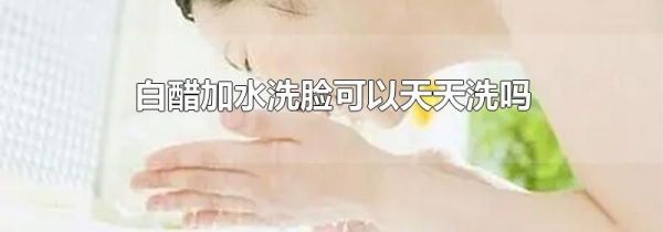 白醋加水洗脸可以天天洗吗