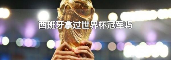 西班牙拿过世界杯冠军吗