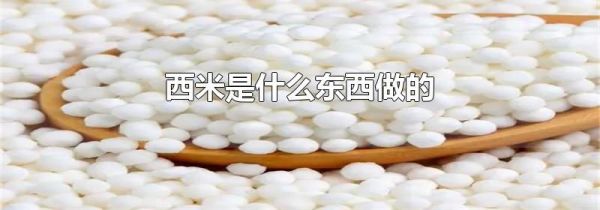 西米是什么东西做的