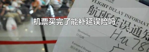 机票买完了能补延误险吗