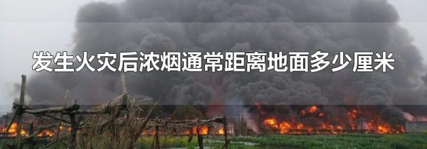 发生火灾后浓烟通常距离地面多少厘米