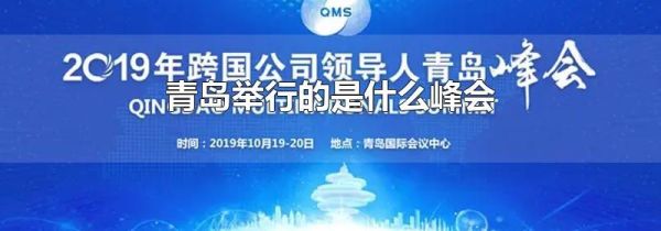 青岛举行的是什么峰会