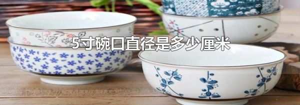 5寸碗口直径是多少厘米