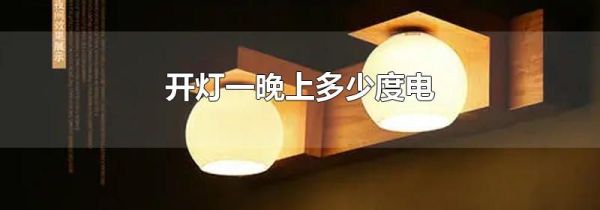 开灯一晚上多少度电
