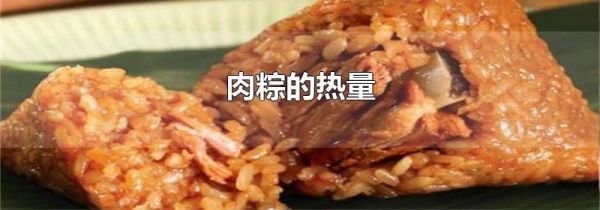 肉粽的热量