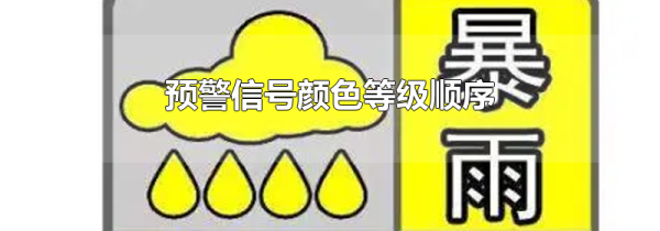 预警信号颜色等级顺序