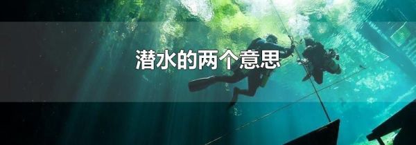 潜水的两个意思