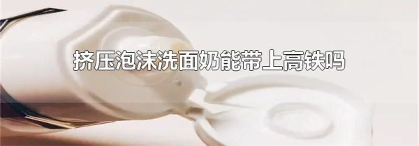挤压泡沫洗面奶能带上高铁吗