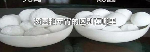 汤圆和元宵的区别在哪里