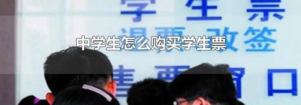 中学生怎么购买学生票