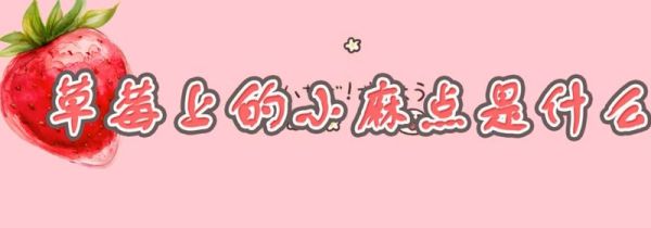 草莓上的小麻点是