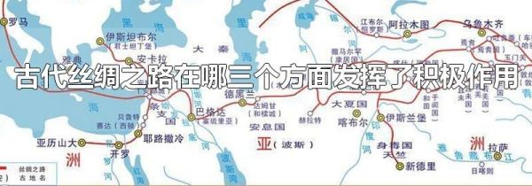 古代丝绸之路在哪三个方面发挥了积极作用