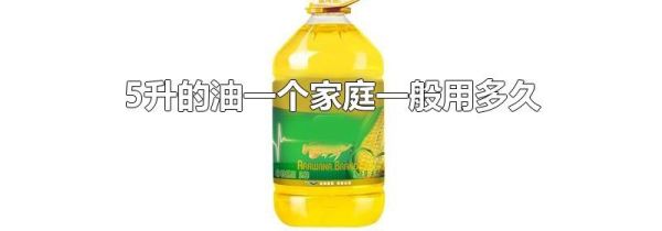 5升的油一个家庭一般用多久