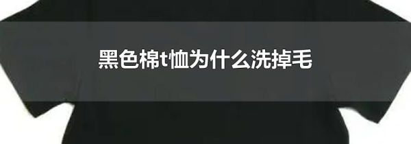 黑色棉t恤为什么洗掉毛