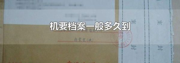 机要档案一般多久到