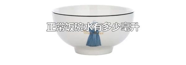 正常饭碗水有多少毫升
