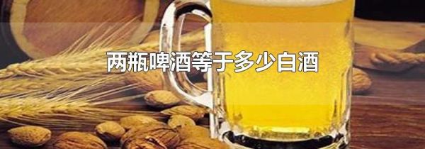 两瓶啤酒等于多少白酒