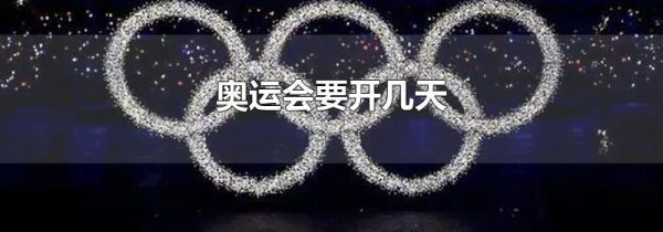 奥运会要开几天