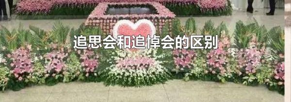 追思会和追悼会的区别