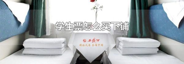 学生票怎么买下铺