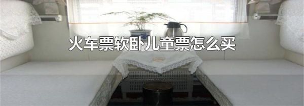 火车票软卧儿童票怎么买