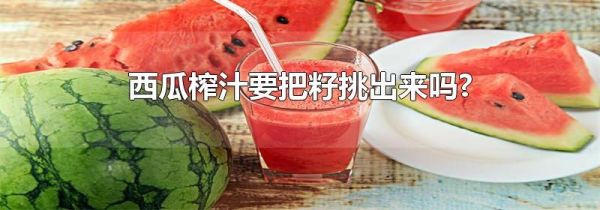 西瓜榨汁要把籽挑出来吗?