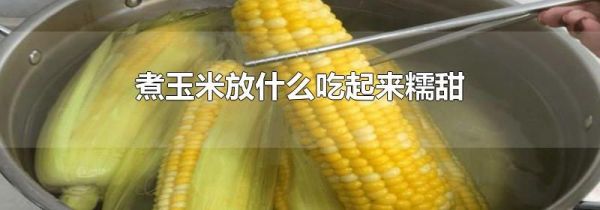 煮玉米放什么吃起来糯甜