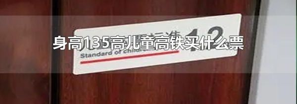 身高135高儿童高铁买什么票