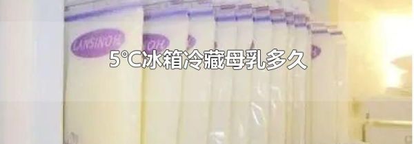 5℃冰箱冷藏母乳多久
