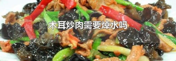 木耳炒肉需要焯水吗