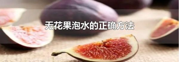 无花果泡水的正确方法