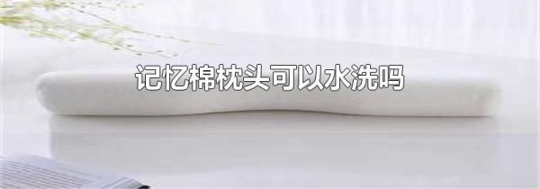记忆棉枕头可以水洗吗