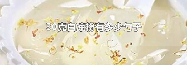 30克白凉粉有多少勺子