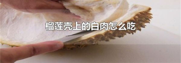 榴莲壳上的白肉怎么吃