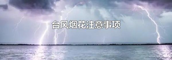 台风烟花注意事项