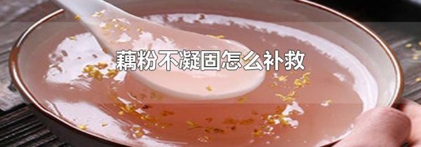 藕粉不凝固怎么补救