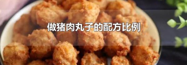 做猪肉丸子的配方比例