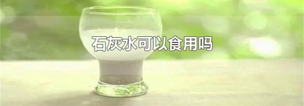 石灰水可以食用吗