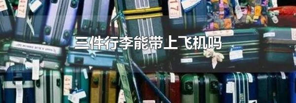 三件行李能带上飞机吗