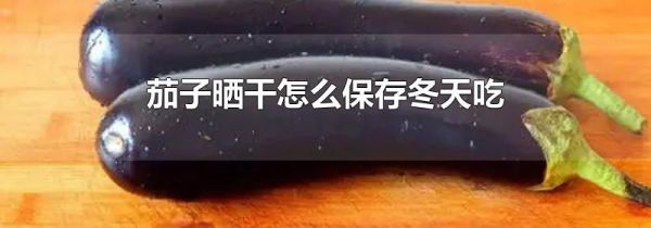 茄子晒干怎么保存冬天吃