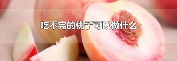 吃不完的桃子可以做什么